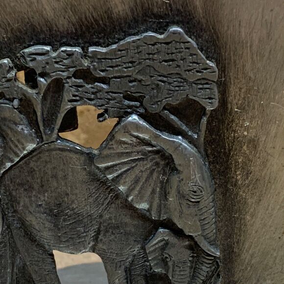 Vintage METZKE Pewter Bookends African Elephants 3-Dimensional Metal Patina - Picture 8 of 16